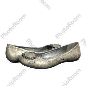 Dr. Scholl’s‎ Shoes Women’s Scholar Metallic Ballet Flats Buckle Silver 7.5M